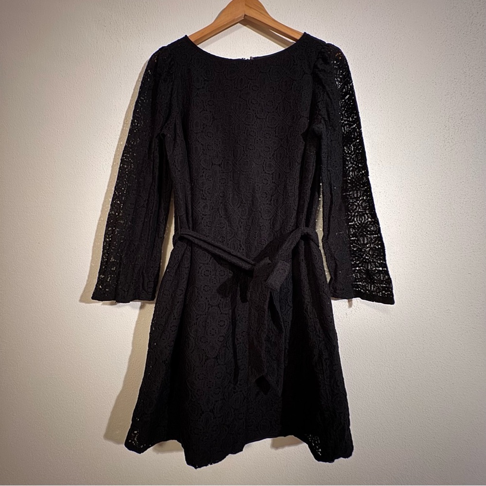 Ann Taylor Lace Mini Black Lace Dress